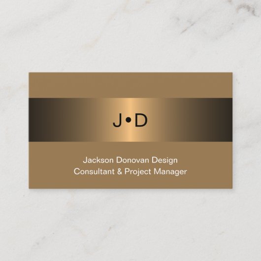 折衷的ブラックブロンズ金ゴールドラグジュアリーメタリックアート 名刺 (正面)
