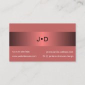 折衷的ブラックワインレッド高級メタリックアートルック 名刺 (裏面)