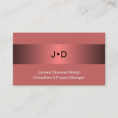 折衷的ブラックワインレッド高級メタリックアートルック 名刺 (正面)