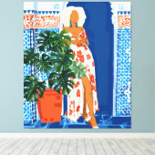 折衷的ボカラフルヘはっきりしたミアンモダン文化 キャンバスプリント (インサイチュ (ウッドフロア))