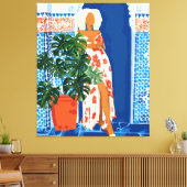 折衷的ボカラフルヘはっきりしたミアンモダン文化 キャンバスプリント (インサイチュ (リビング))