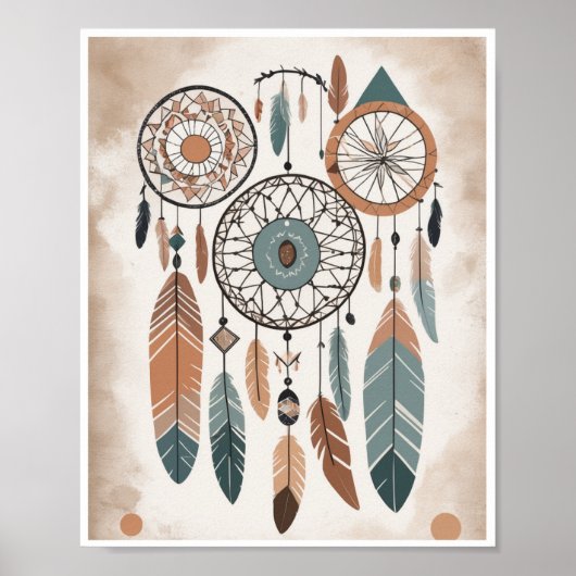 折衷的ボホ抽象芸術アートウォール子供へポスター ポスター (正面)