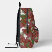 折衷的モダンレトロ幾何学的クリスマスパターン プリントバックパック (左)