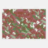 折衷的モダンレトロ幾何学的クリスマスパターン ラッピングペーパーシート (正面2)