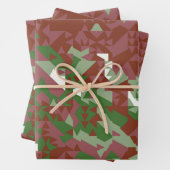 折衷的モダンレトロ幾何学的クリスマスパターン ラッピングペーパーシート (インサイチュ)