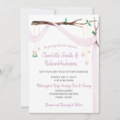 折衷的ロマンス – 薄紫ドレープメイソンジャールライト 招待状 (正面)