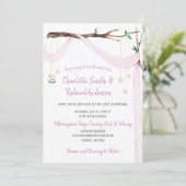 折衷的ロマンス – 薄紫ドレープメイソンジャールライト 招待状 (スタンド正面)