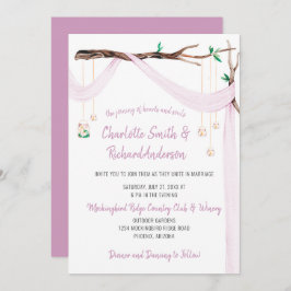 折衷的ロマンス – 薄紫ドレープメイソンジャールライト 招待状