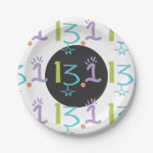 折衷的13.1ハーフマラソンをテーマにした紙プレート ペーパープレート (正面)