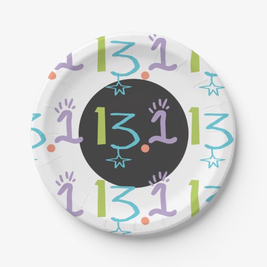 折衷的13.1ハーフマラソンをテーマにした紙プレート ペーパープレート (正面)