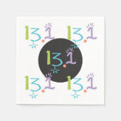 折衷的13.1ハーフマラソンテーマ紙ナプキンス スタンダードカクテルナプキン (正面)