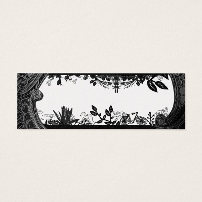 折衷色ブラック+ホワイト – スキニーカード (正面)