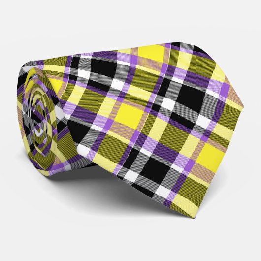 折電予測できな性ボホ非バイナリ格子状プライドフラグ ネクタイ (ロール)