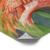 抜群のピンクフラミンゴ ポスター (角)