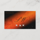 抜群のブラックオレンジジュエリーきらめくズモノグラム 名刺 (正面)