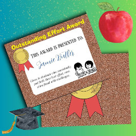 抜群の努力の証明書の中学校