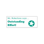 「抜群の努力！」 家庭教師のフィードバックのゴム印 セルフインキングスタンプ (デザイン)