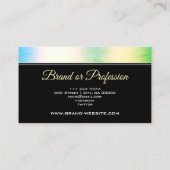 抜群カラフルグラデーションデザインティール（緑がかった色）青グラデーション 名刺 (裏面)