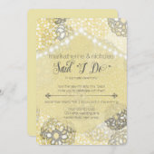 披露宴のみフラワー&ライトパーティの招待状 招待状 (正面/裏面)