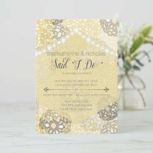 披露宴のみフラワー&ライトパーティの招待状 招待状 (スタンド正面)