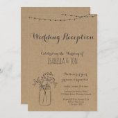 披露宴のみ | ラスティック クラフト紙 招待状 (正面/裏面)