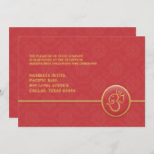 披露宴のインドのスタイルの平らなカード 招待状 (正面/裏面)