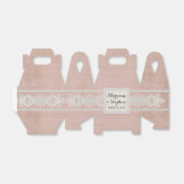 披露宴のエイジ素朴ドヴィンテージリネン付きレース フェイバーボックス (折り畳みなし)