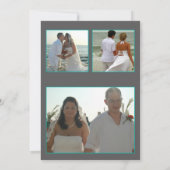 披露宴のシカゴのスカイラインの結婚式の写真だけInvit 招待状 (裏面)