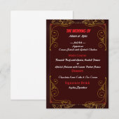 披露宴のメニュー 出欠カード (正面/裏面)