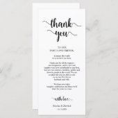 披露宴の場所設定ありがとうありがとう素朴カード プログラム (正面/裏面)