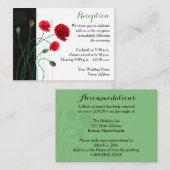 披露宴エンクロージャカード | Red Poppies エンクロージャーカード (正面/裏面)