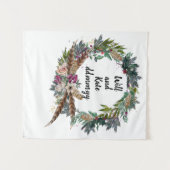 披露宴カスタムBoho Winter Wedding Photo Booth タペストリー (正面(横))