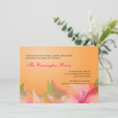 披露宴カード抽象芸術の花柄の結婚式招待状 招待状 (スタンド正面)