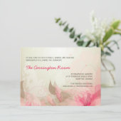 披露宴カード抽象芸術フローラ結婚式招待状 招待状 (スタンド正面)