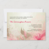 披露宴カード抽象芸術フローラ結婚式招待状 招待状 (正面)