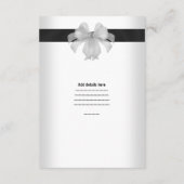 披露宴カード白黒ダイヤモンドユニバーサル エンクロージャーカード (裏面)