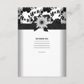 披露宴カード白黒フラワーダイヤモンド エンクロージャーカード (裏面)