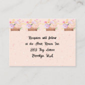 披露宴カード素朴結婚(桃・花用) エンクロージャーカード (正面)