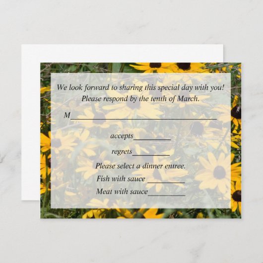 披露宴カード 出欠カード (正面/裏面)