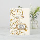 披露宴グラムオールドハリウッドリージェンシーブラックタイ 招待状 (スタンド正面)