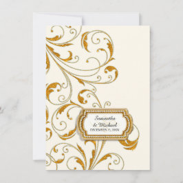 披露宴グラムオールドハリウッドリージェンシーブラックタイ 招待状