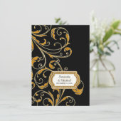 披露宴グラムオールドハリウッドリージェンシーブラックタイ 招待状 (スタンド正面)