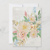 披露宴シンプルマーレモダンドヴィンテージフローラアート 招待状 (裏面)