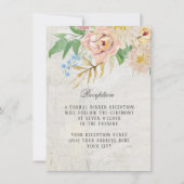 披露宴シンプルマーレモダンドヴィンテージフローラアート 招待状 (正面)