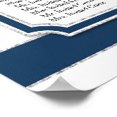 披露宴シーティンググラフネイビーホワイトアジサイ ポスター (角)