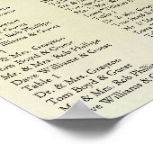 披露宴シーティングチャート（写真あり） ポスター (角)