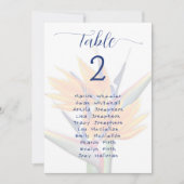 披露宴シーティングテーブル番号名一覧カード 招待状 (正面)