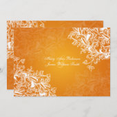 披露宴スターエレガントヴィンテージスワーズオレンジ 招待状 (正面/裏面)