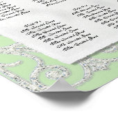 披露宴テーブルのシーティングチャート、ダイヤモンド&レース ポスター (角)