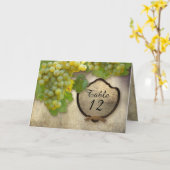 披露宴テーブルナンバカスタマイズーワインヴィネヤードアート カード (黄色い花)